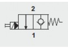 2/2 VENTIL, NC+nouzové ovládání+24V