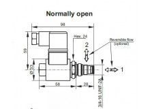 2/2 VENTIL, NO+nouzové ovládání+24V