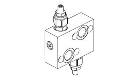 Křížový pojistný ventil pro motor Danfoss OMP/OMR, G1/2 